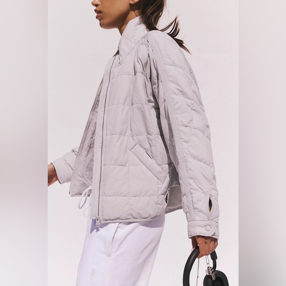 FP Movement by Free People Light Gray Puffer Jacket